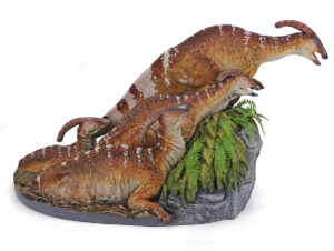 Parasaurolophus Herde: Die Überquerung, Dinosaurier Diorama von Sideshow Collectibles - Repaint