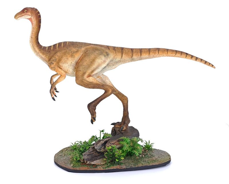 Gallimimus, hellbraun, Dinosaurier Modell von Galileo Hernandez